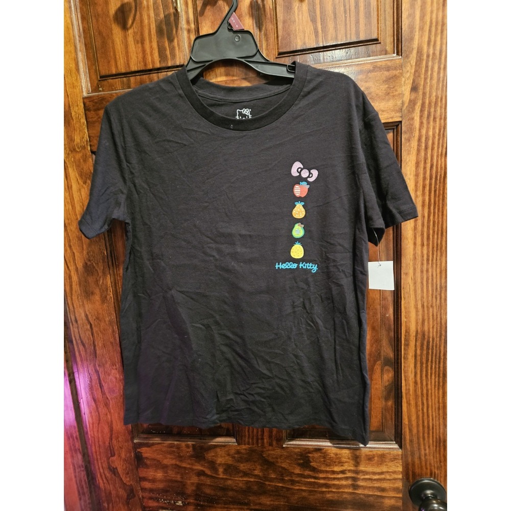 Hello Kitty By Sanrio Black Graphic T-Shirt From The Farm Fresh Women NWT